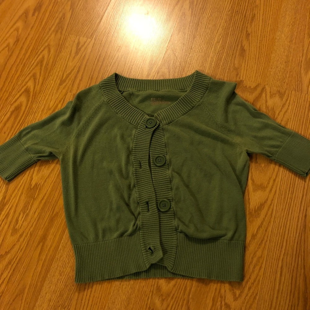 Green cardigan